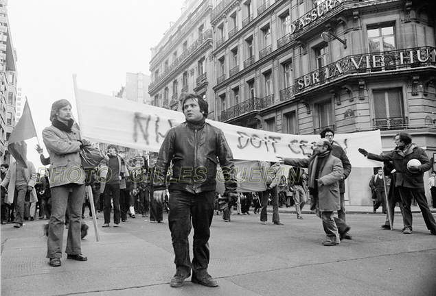 Manifestation  Paris contre la guerre du Vit Nam 20/01/1973