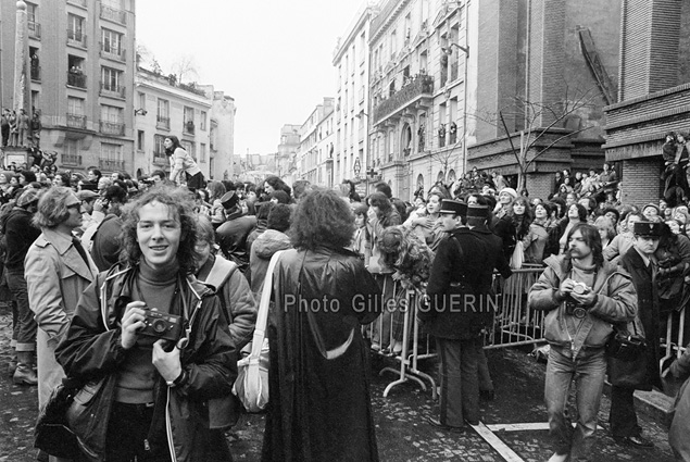 Obsèques du chanteur  Claude François - 15 mars 1978