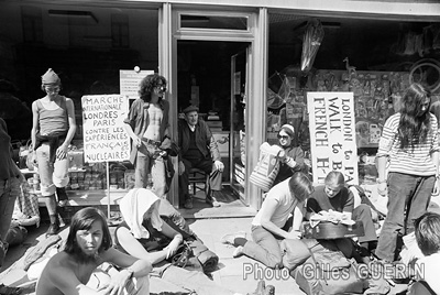 Marche non violente Londres-Paris pour la suspension des essais nuclaires - Wattrelos - 26 mai 1973