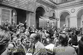 Bourse de Paris, le 13 mars 1978 - March des actions  la crie
