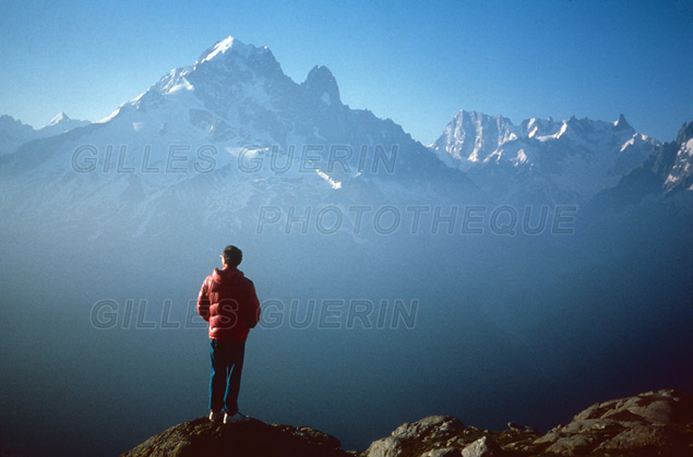 Randonne face  la chaine du Mont Blanc - 1985
