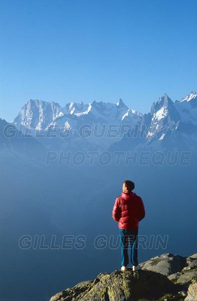 Randonne face  la chaine du Mont Blanc - 1985