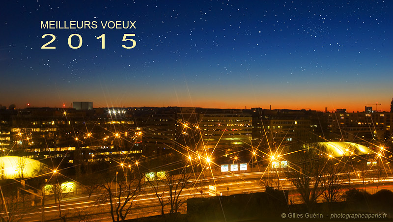 Photo avec effet spécial - Nouvelle année 2015 - Périphérique de nuit